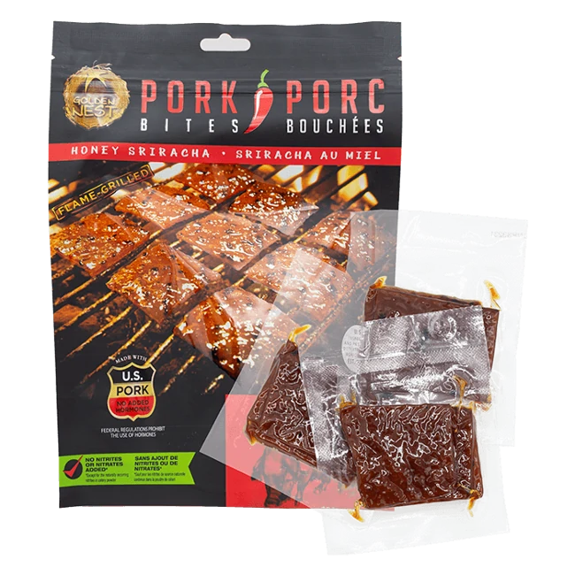 Golden Nest-Sriracha pork jerky with spicy honey (113g/bag)