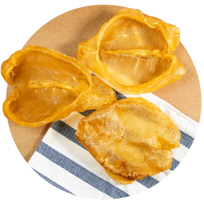 Extra large fish maw film (454g), about 3 to 4 heads per pound