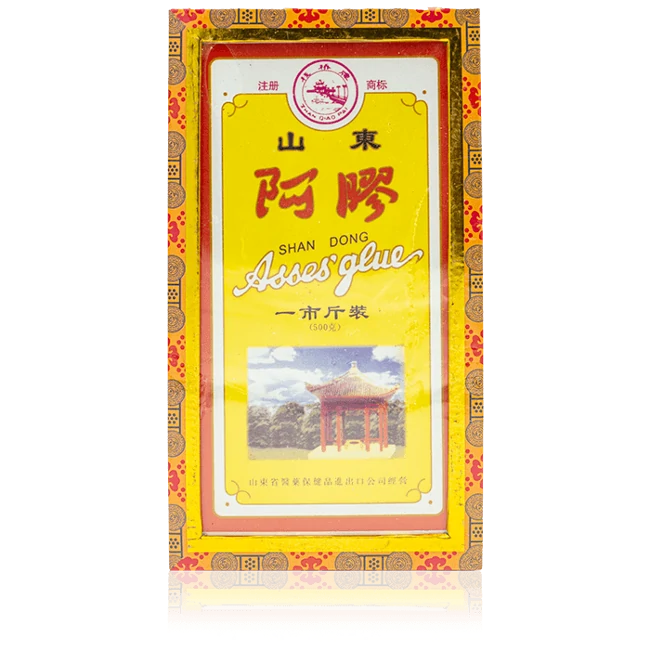 Zhanqiao brand-Shandong donkey-hide gelatin (Ejiao) (500g/box)