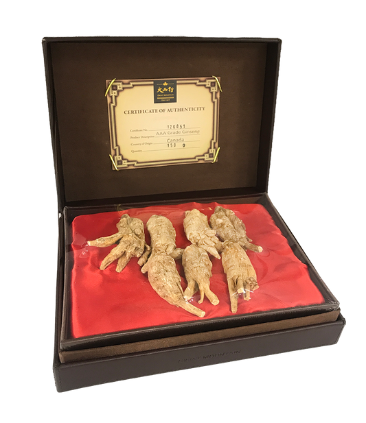 Premium Ginseng Leather Gift Box - Premium Grade (150g/box)