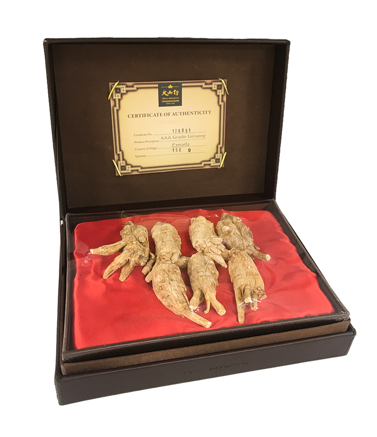 Premium Ginseng Leather Gift Box - Premium Grade (150g/box)