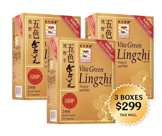 维特健灵－五色灵芝 (加强配方)（72 粒/盒）【限时3盒$299包税】