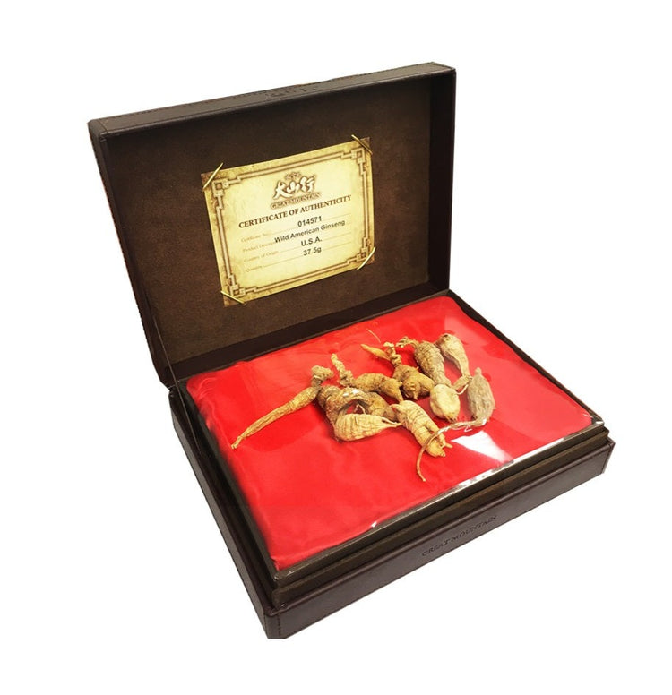 Premium American Ginseng leather Gift Box - 700 (37.5g/box)