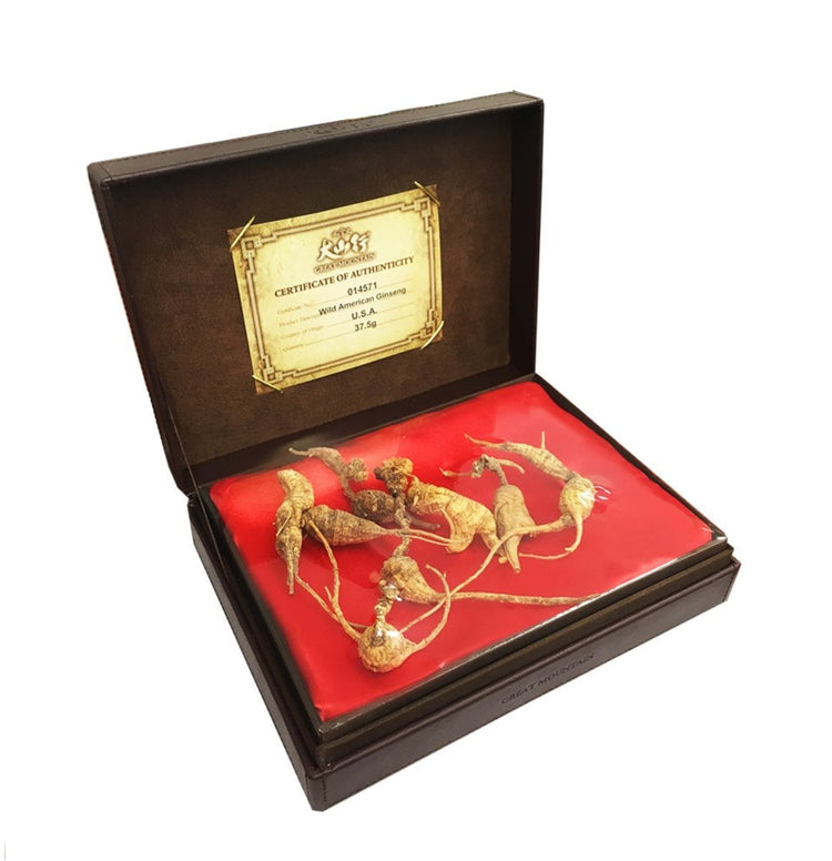 Premium American Ginseng leather Gift Box - 900 (37.5g/box)
