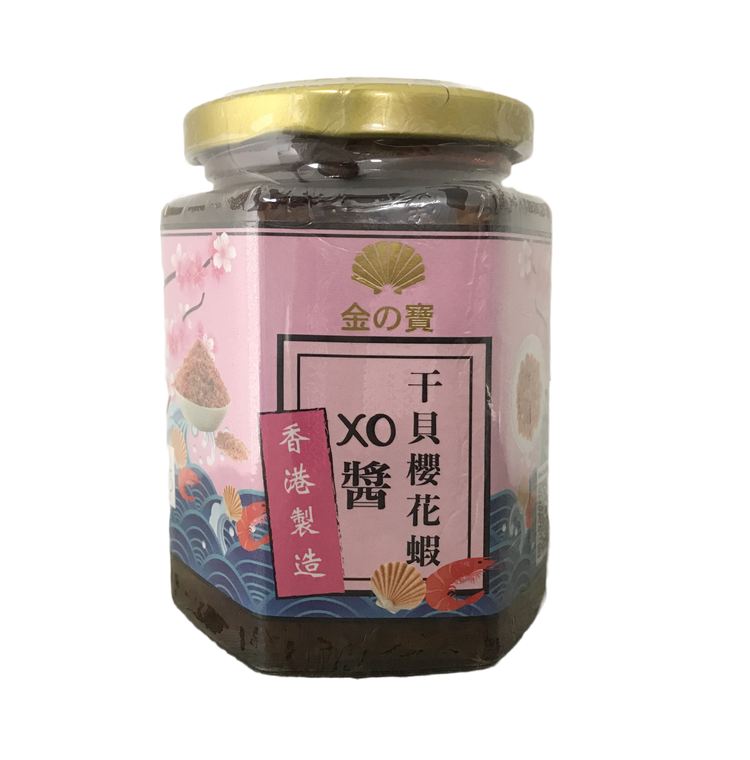 Jinzhibao Scallops and Sakura Shrimp XO Sauce (240g/bottle)